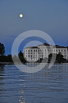 Isola Bella, Stresa full moon on Lago Maggiore, Italy