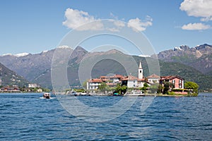 Isola dei Pescatori in Lake Maggiore of Italy