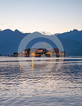  Lake - Lago Maggiore. Isola dei Pescatori, Stresa, Italy by night photo