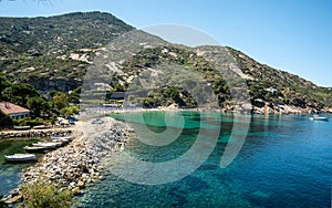 Isola del Giglio, arcipelago toscano. Crystal clear water