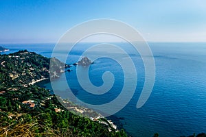 Isola rossa on monte argentario with tyrrhenian Sea surrounding