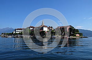 Isola Superiore dei Pescatori - the Fishermen Island, one of the famous Borromeo Islands of Lake Maggiore, Italy