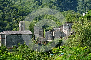 Isolasanta, village along the road of Arni, from Garfagnana to Alpi Apuane