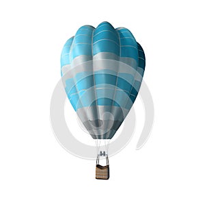 Isolate 3d rendering of a hot air balloon