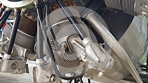 Antique technology  aircraft plane engine