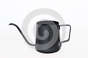 Isolate black tea pot on white background.