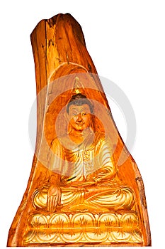 Isolate buddha statue