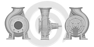 Isolate centrifugal pump on white background