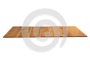 Isolate dirty wooden board on white bakcground with clipping path