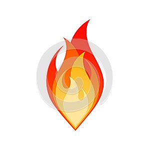 Isolate fire flame dangerous bonfire emblem