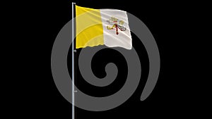 Isolate flag of Vatican, 4k prores 4444 footage with alpha transparency