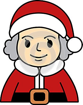 isolate illustration of santy claus