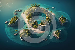 Isolate Island of a fantasy world