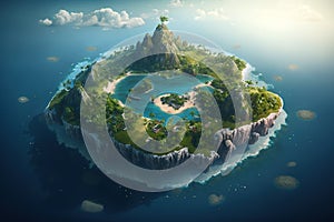 Isolate Island of a fantasy world