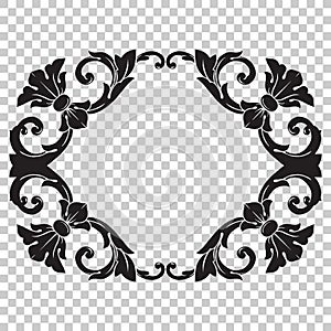 Isolate ornament in baroque style