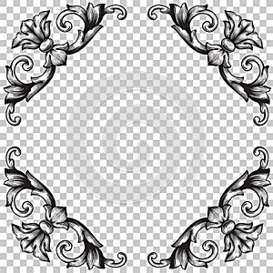 Isolate ornament in baroque style