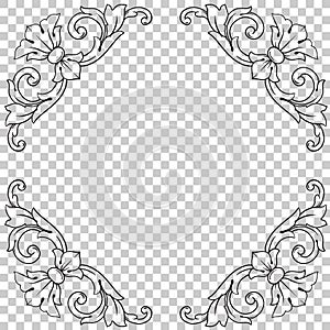 Isolate ornament in baroque style