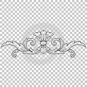 Isolate ornament in baroque style