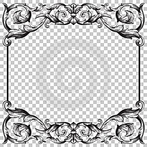 Isolate ornament in baroque style