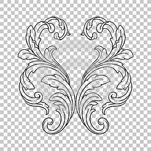 Isolate ornament in baroque style