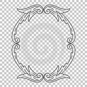 Isolate ornament in baroque style