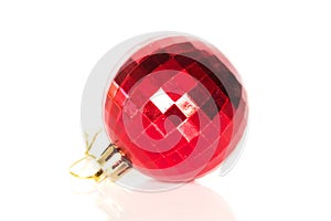 Isolate of ornament object for decoration on Christmas tree, Red ball