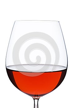 Isolate red wine glass