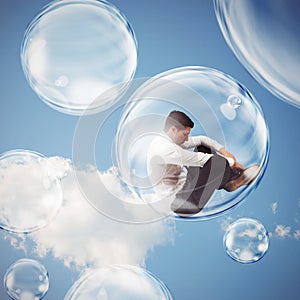 Isolate themselves inside a bubble