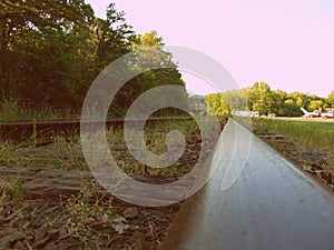 Isolate Train Tracks in Woods