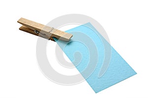 Isolate wood clamp and clip with paper note