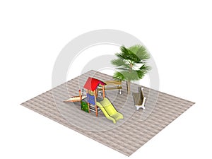 Isolated 3d playground