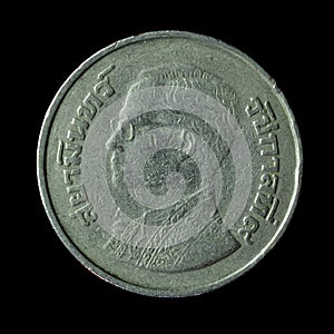 Isolated 5 Baht - Rama IX (1977), obverse