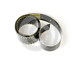 Isolated 8mm film tape