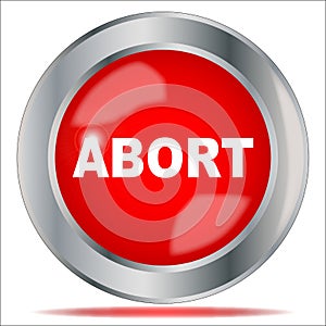 Isolated Abort Button photo