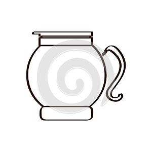 Isolated abstract coffeepot icon
