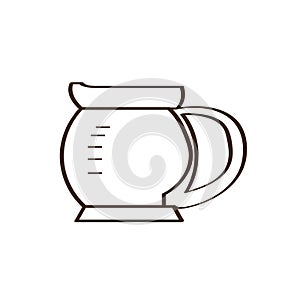 Isolated abstract coffeepot icon