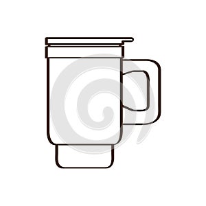 Isolated abstract coffeepot icon