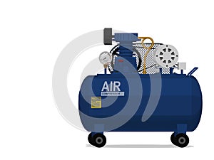 Isolated Air compressor on white background