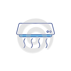 Isolated air conditioner system icon fill design