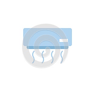 Isolated air conditioner system icon flat design