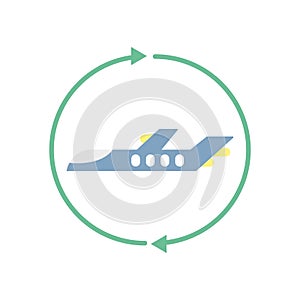 Isolated airplane icon vector design