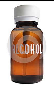 Isolated Alcohol Bottle