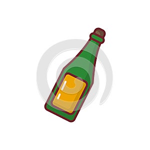 Isolated alcohol bottle icon vector design