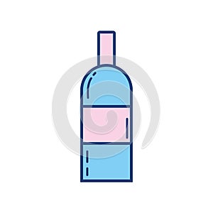 Isolated alcohol bottle icon vector design