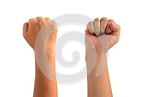 Isolated all side of right Man fist
