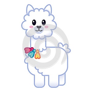 Isolated alpaca peru