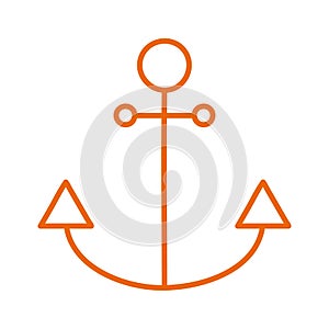 Isolated anchor line style icon vector design