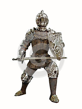 Isolated antique knight