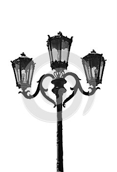 Isolated Antique Lamppost Lantern