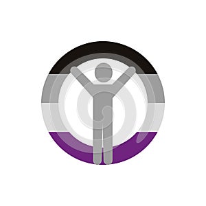 Isolated asexual gender avatar man vector design